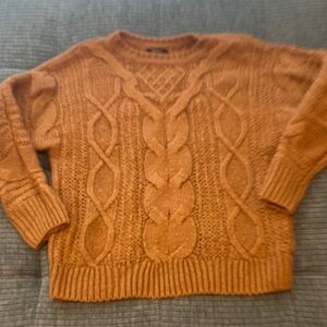 Forever 21 Cable Knit Sweater in Rich Tan